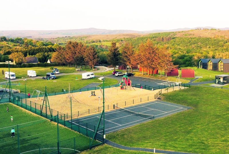 Play and sports facilities at Wild Atlantic camp, Creeslough, County Donegal.